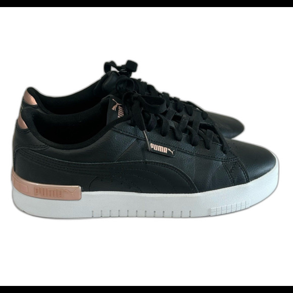 PUMA Sneakers Shoes Women’s Size 11 Color Black White Rose Jada Leather - Picture 3 of 11
